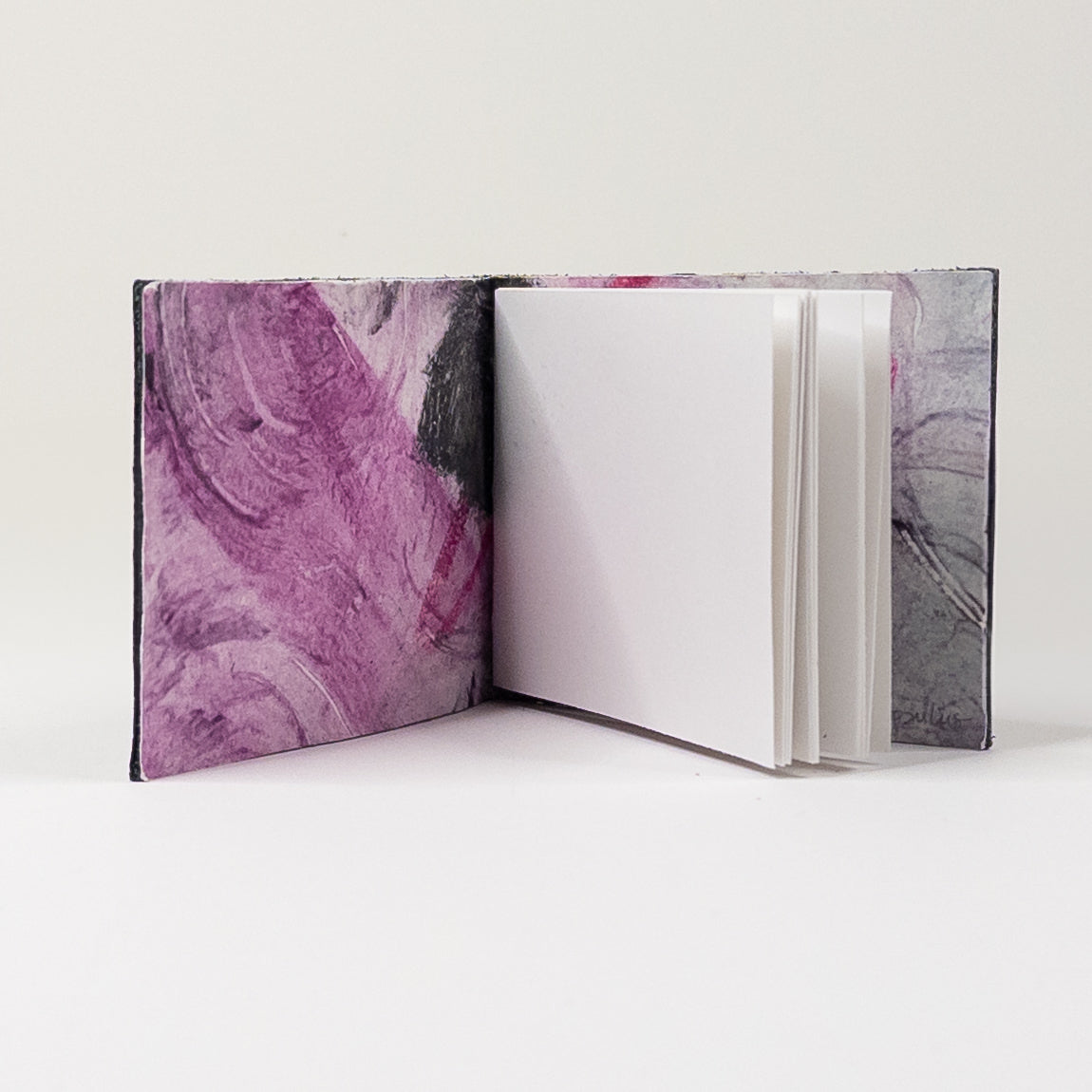 Leather Soft Cover Pamphlet-Style Book - Black and Gray