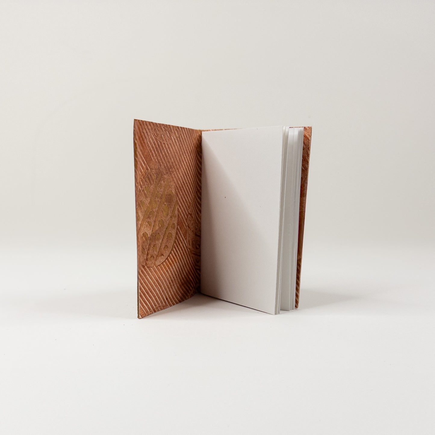Leather Soft Cover Pamphlet-Style Notebook - Brown