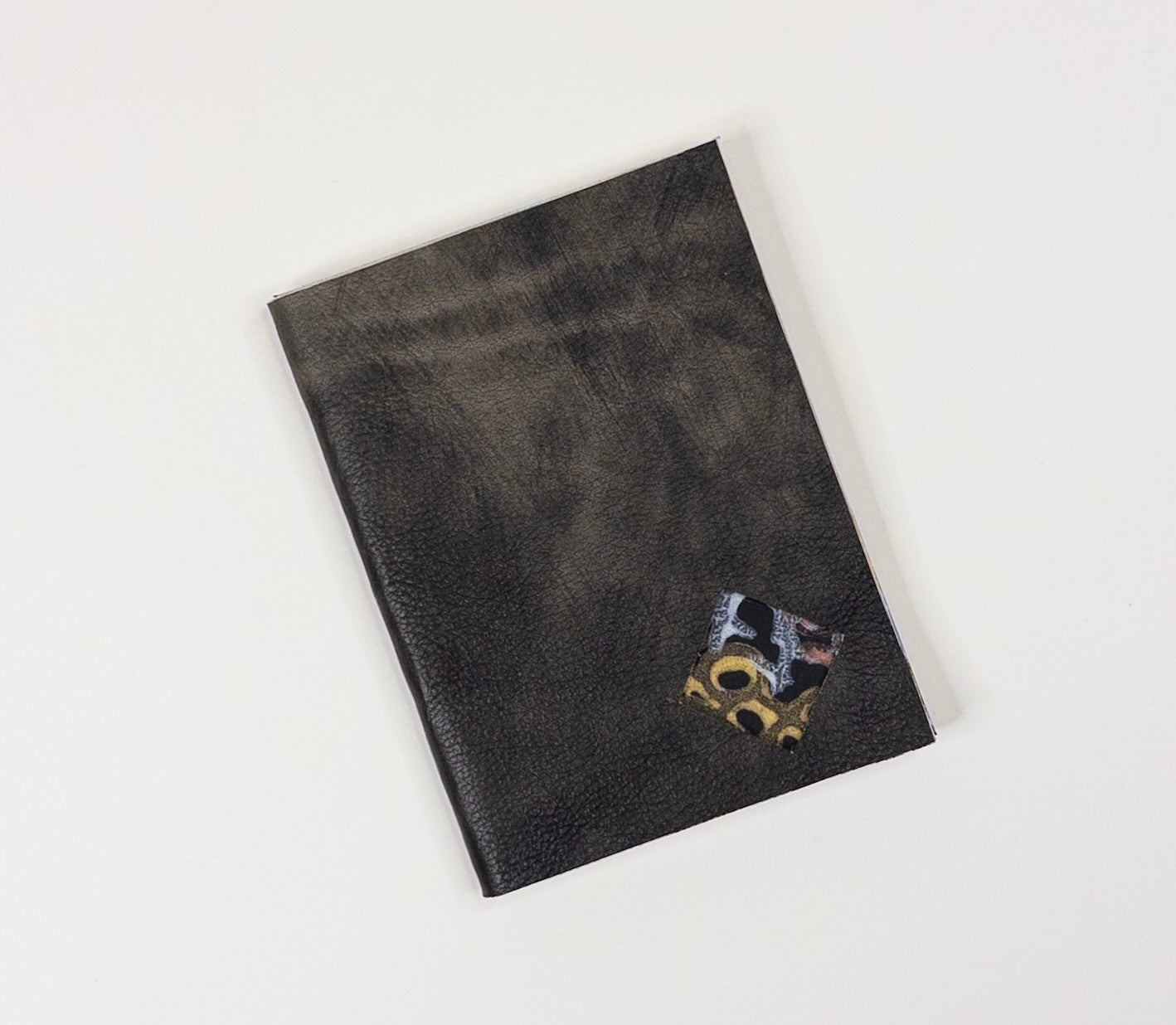 Leather Soft Cover Pamphlet-Style Notebook - Grey