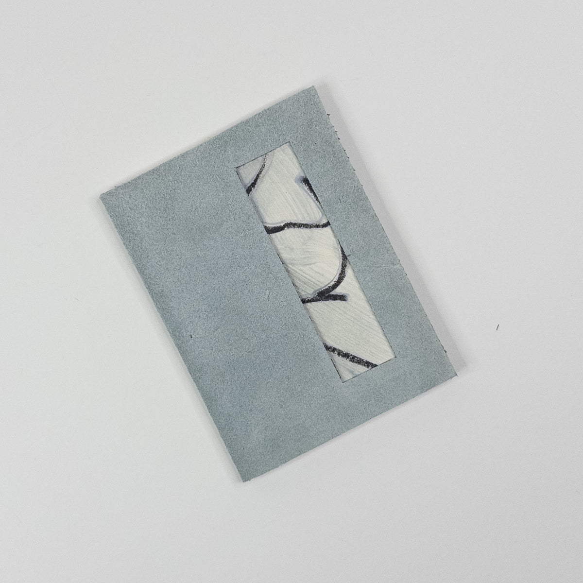 Leather Soft Cover Pamphlet-Style Book - Grey Suede