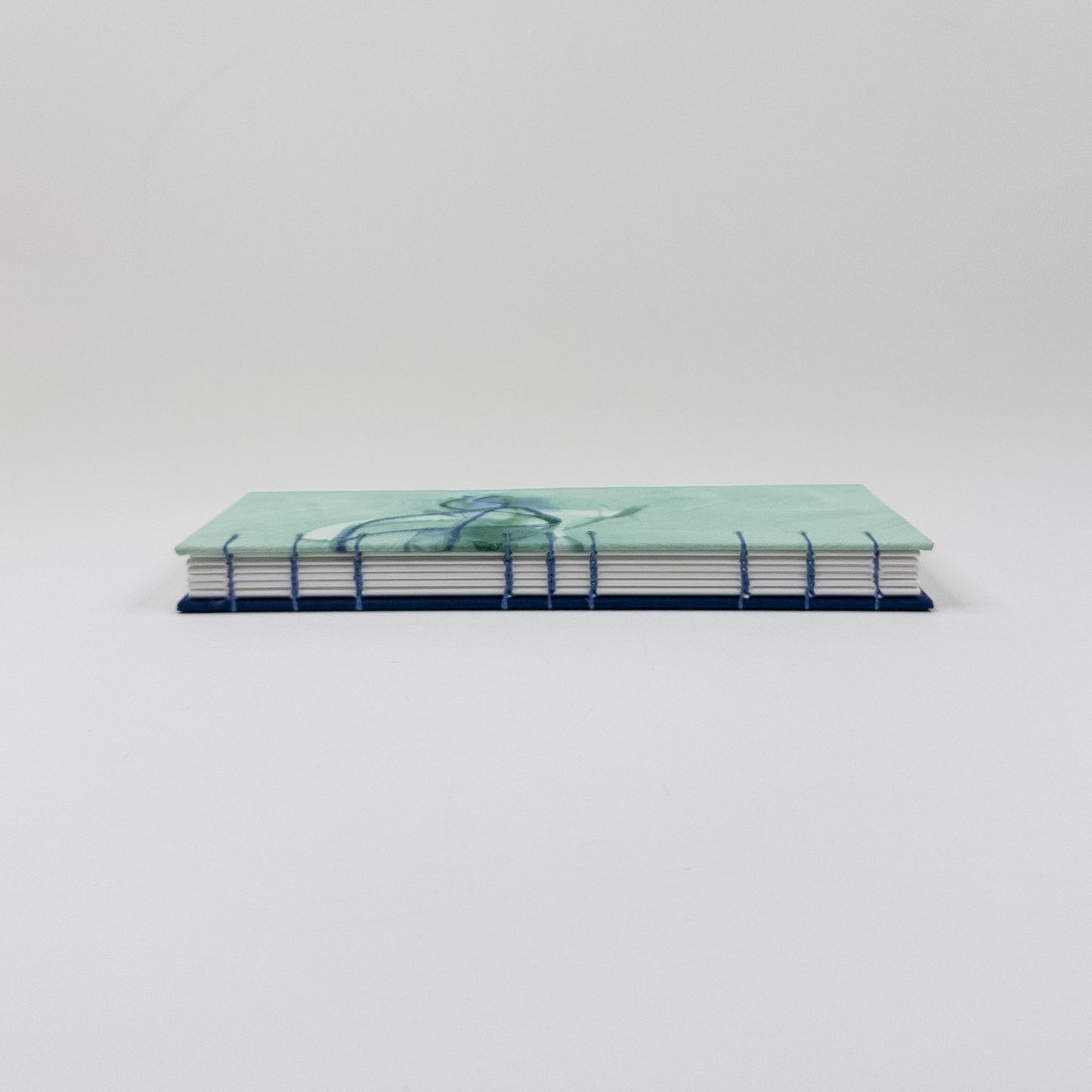 Coptic Stitch Handmade Book - Green, Navy & Blue
