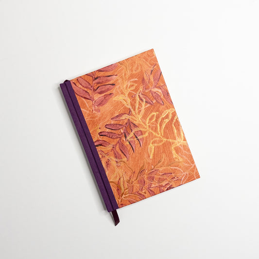 Handmade Casebound Book - Orange, Gold, and Burgundy