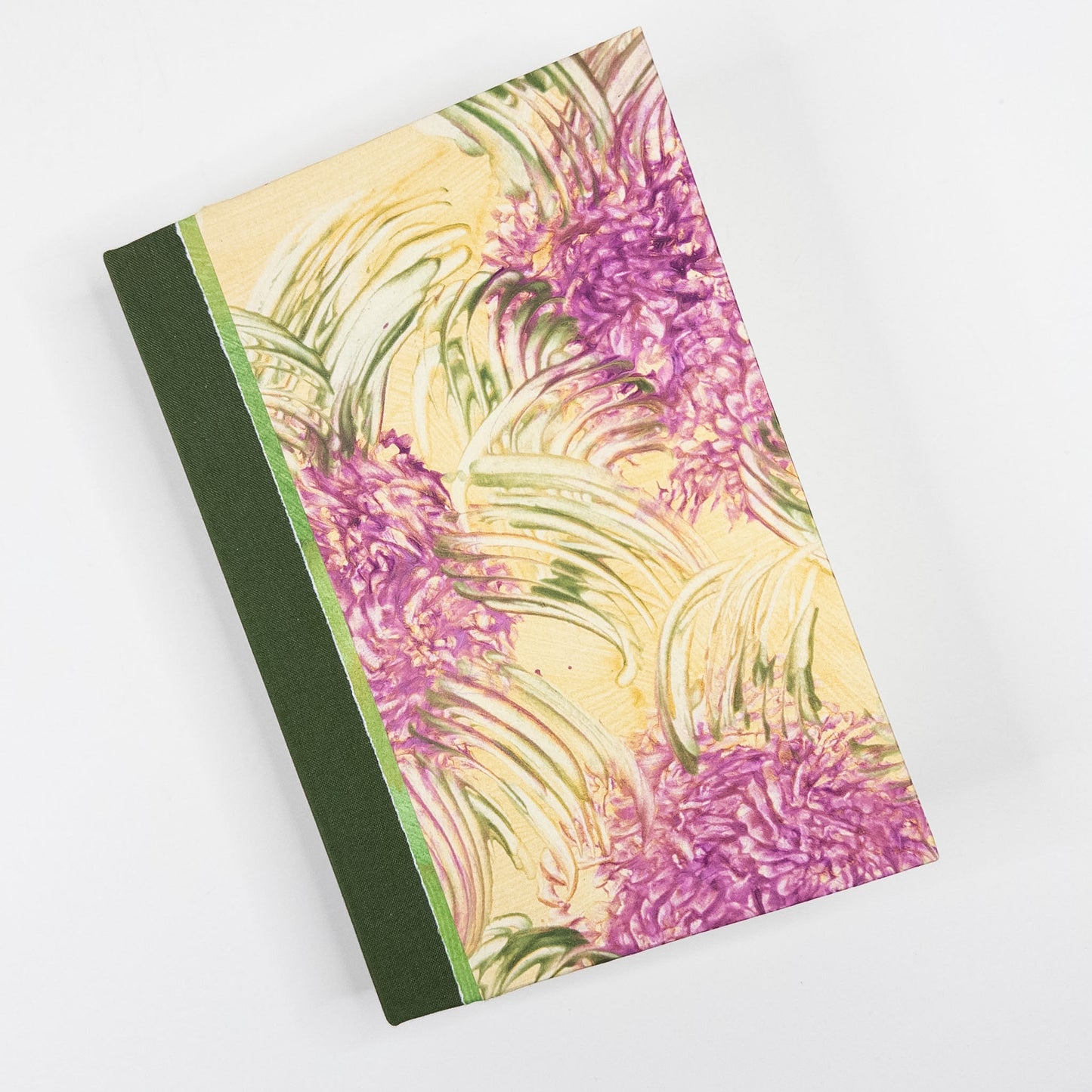 Lattice Bound Handmade Book - Pink, Green & Gold