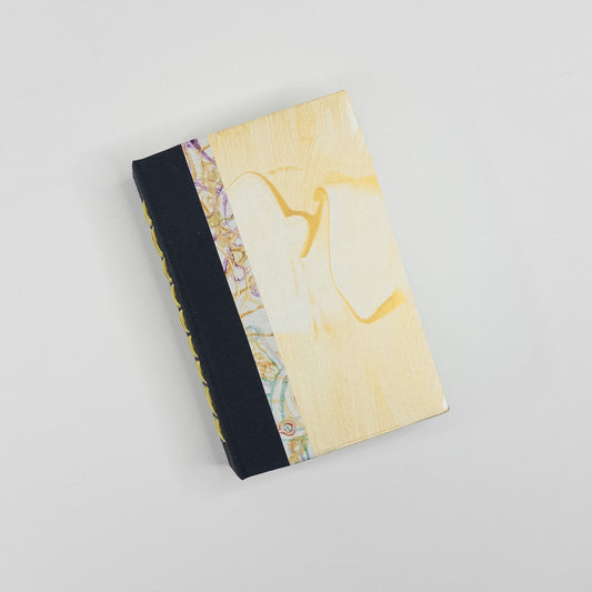 Lattice Bound Handmade Book - Gold, Black, Purple & Teal