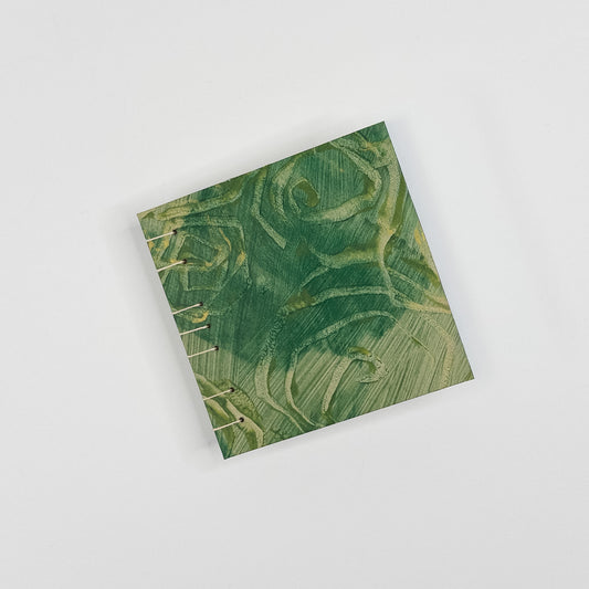 Coptic Stitch Handmade Book - Green & Gold