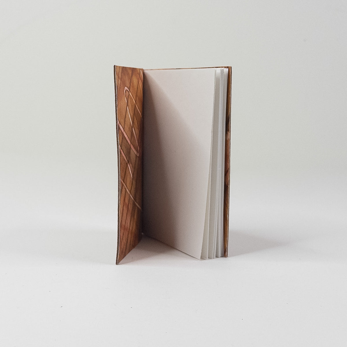 Leather Soft Cover Pamphlet-Style Book - Light Brown
