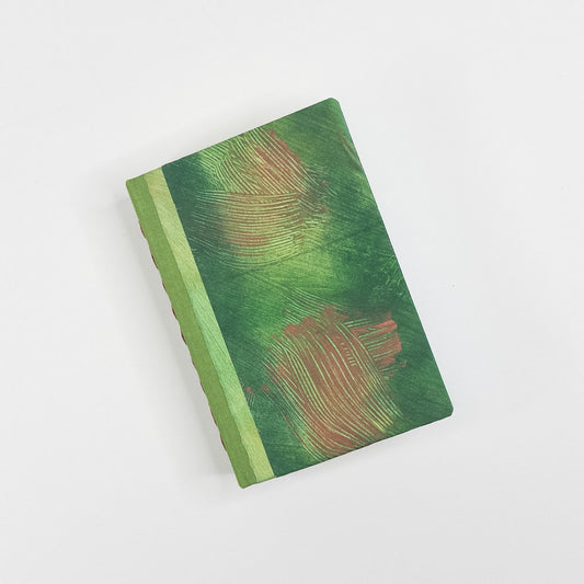 Lattice Bound Handmade Book - Green & Copper