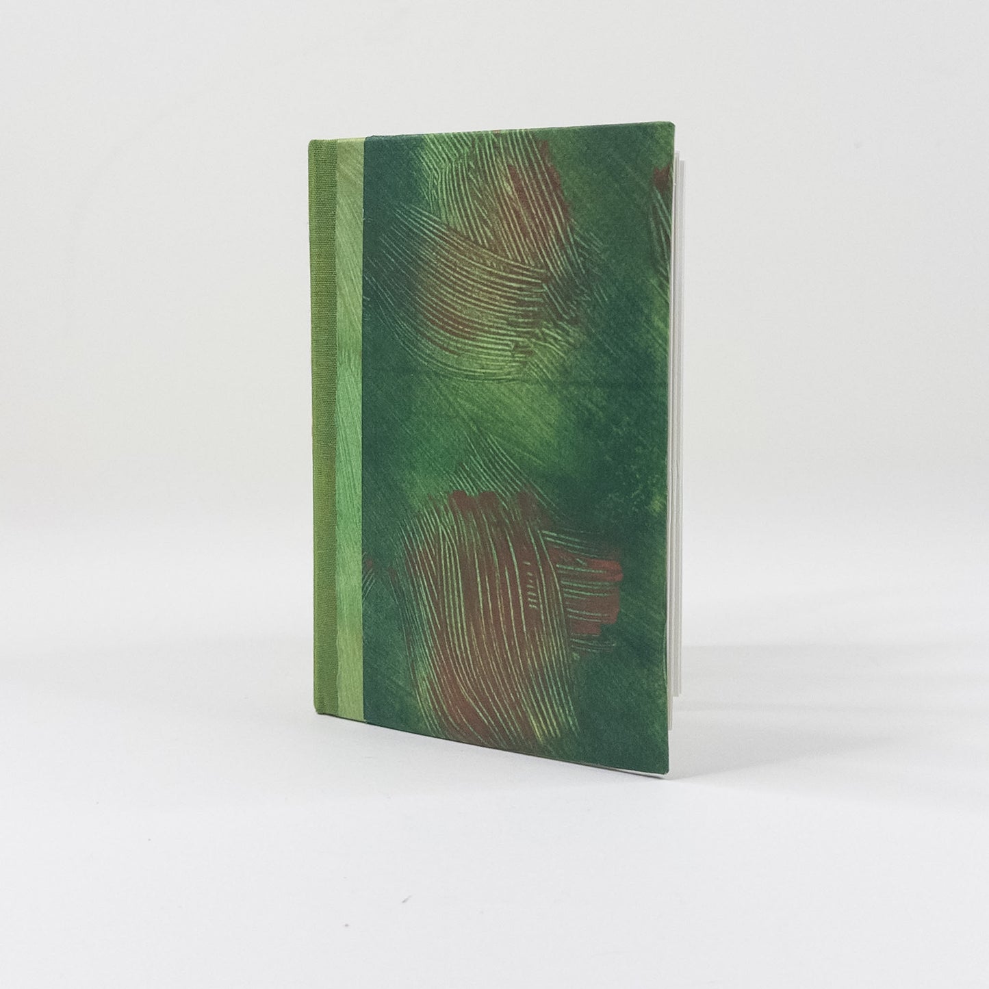 Lattice Bound Handmade Book - Green & Copper