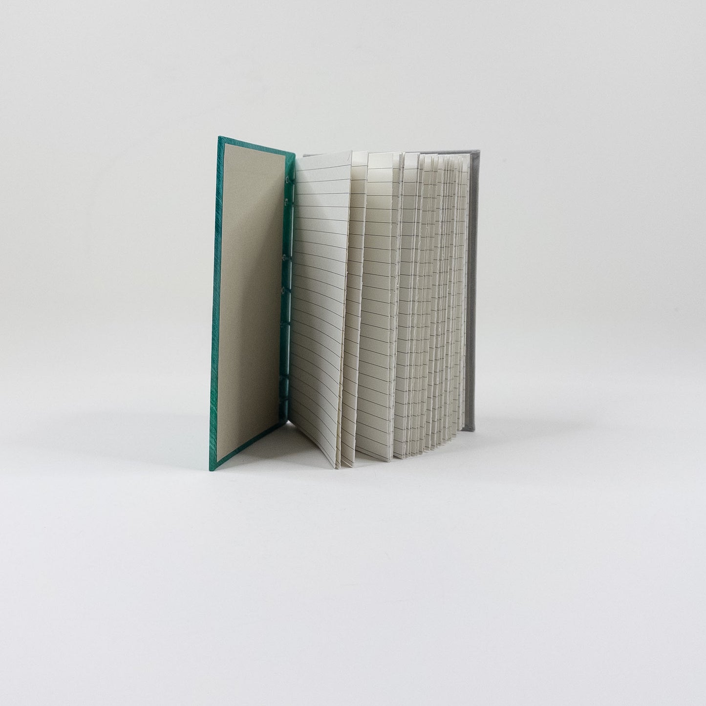 Coptic Stitch Handmade Book - Teal & Silver