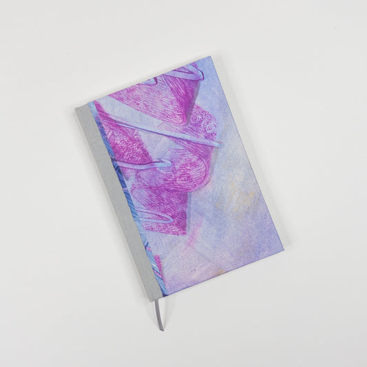 Handmade Casebound Book - Lavender, Blue & Pink