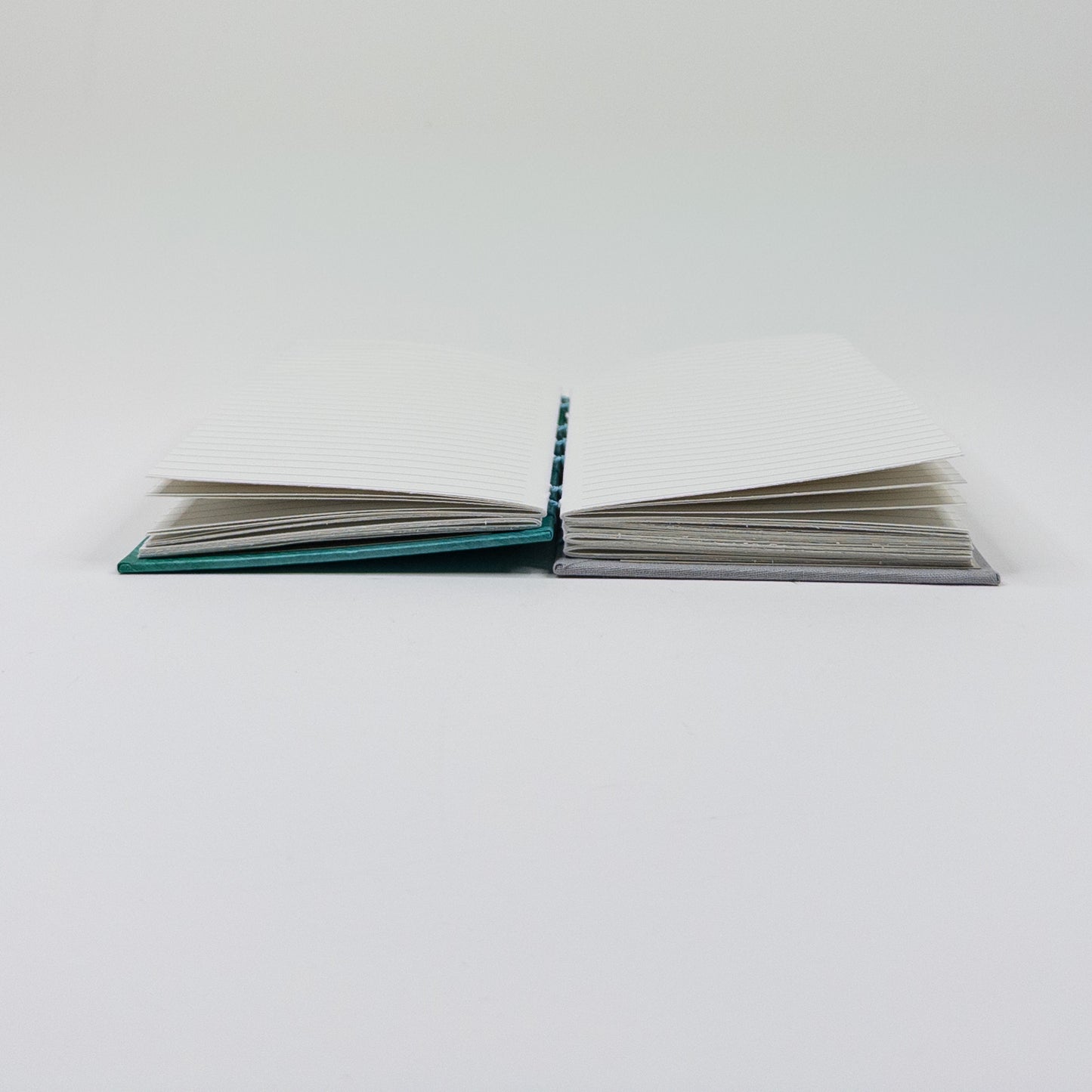 Coptic Stitch Handmade Book - Teal & Silver