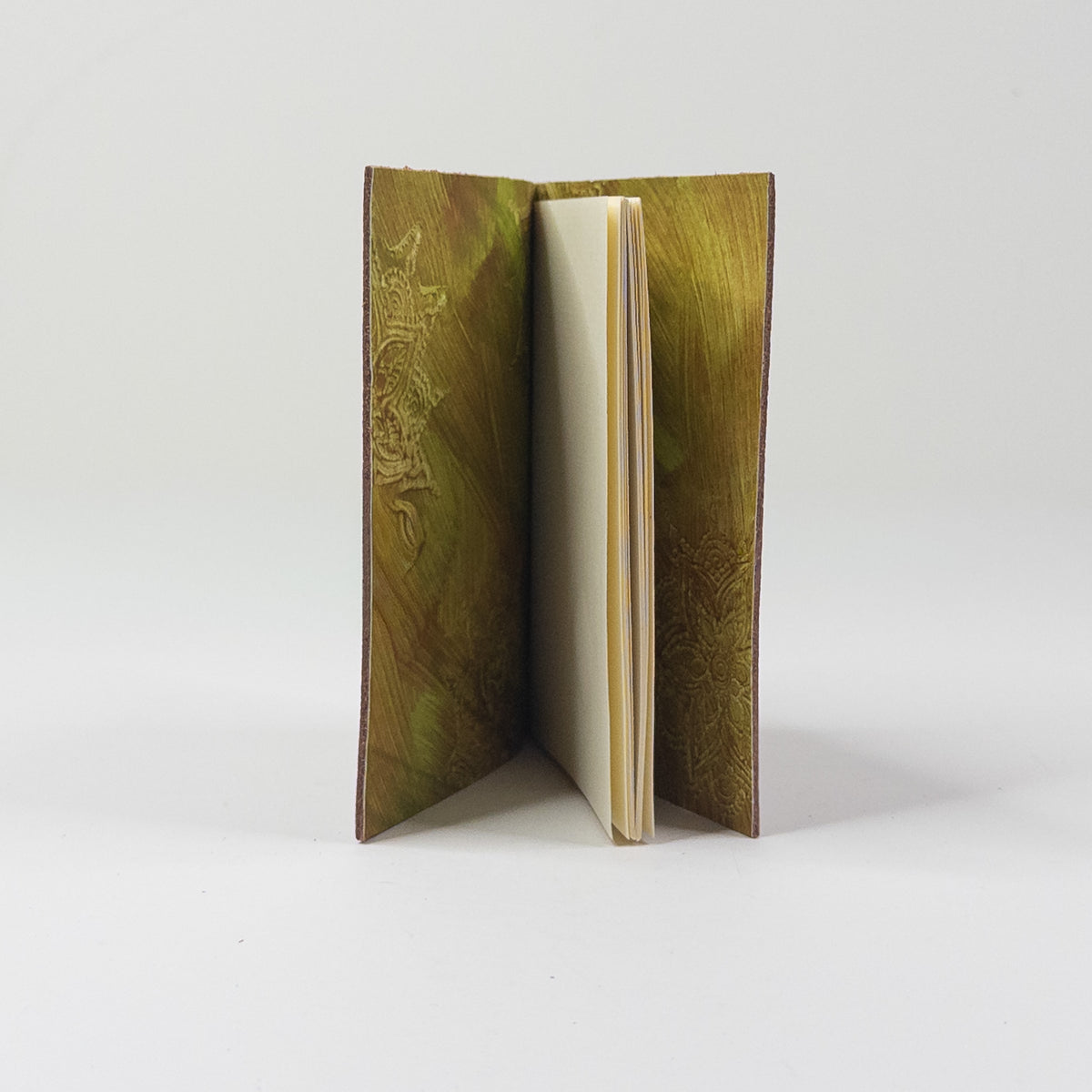 Leather Soft Cover Pamphlet-Style Book - Light Brown