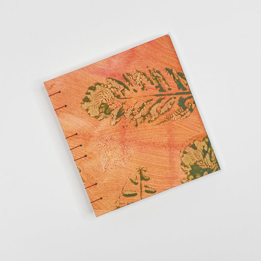 Coptic Stitch Handmade Book - Orange & Green
