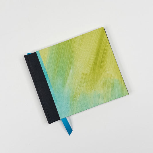Handmade Casebound Book - Teal, Yellow & Black