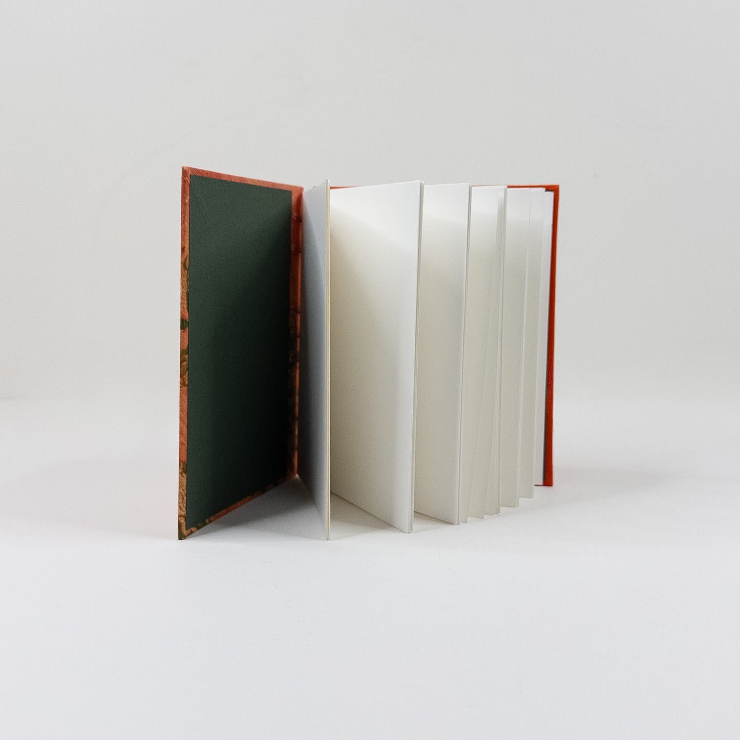 Coptic Stitch Handmade Book - Orange & Green