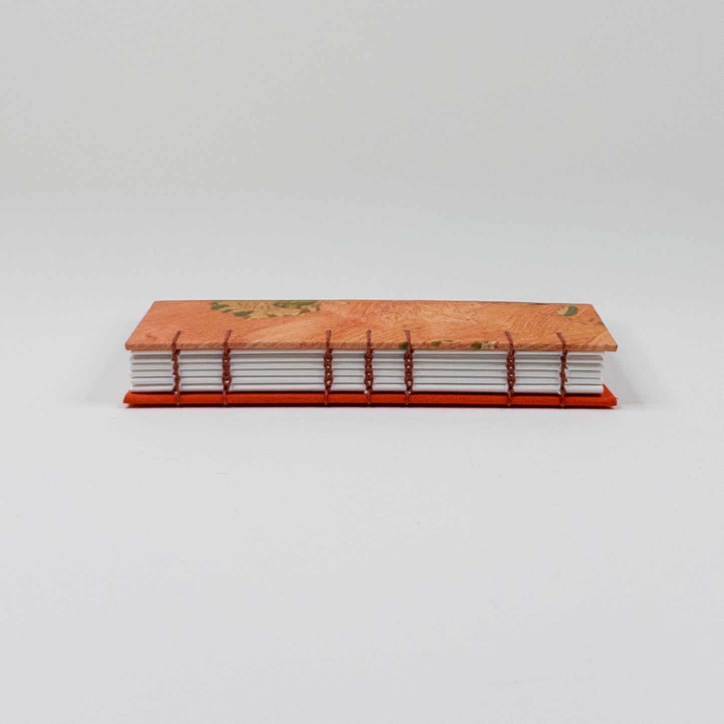 Coptic Stitch Handmade Book - Orange & Green