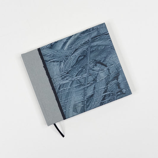 Handmade Casebound Book - Navy, Grey & Black