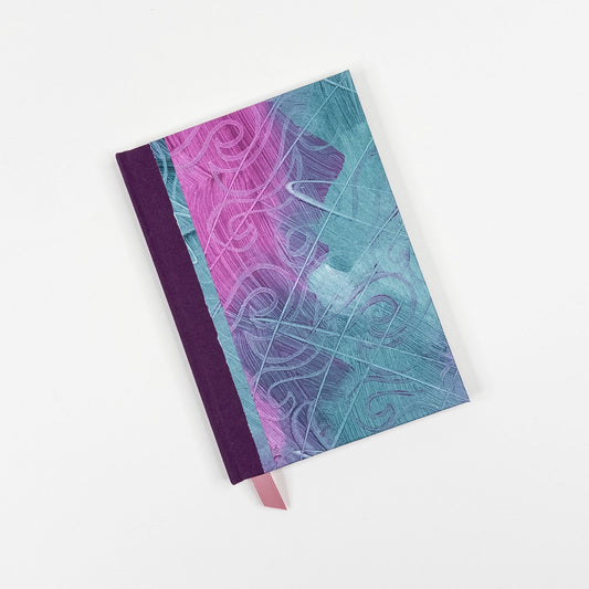 Handmade Casebound Book - Pink, Blue & Purple