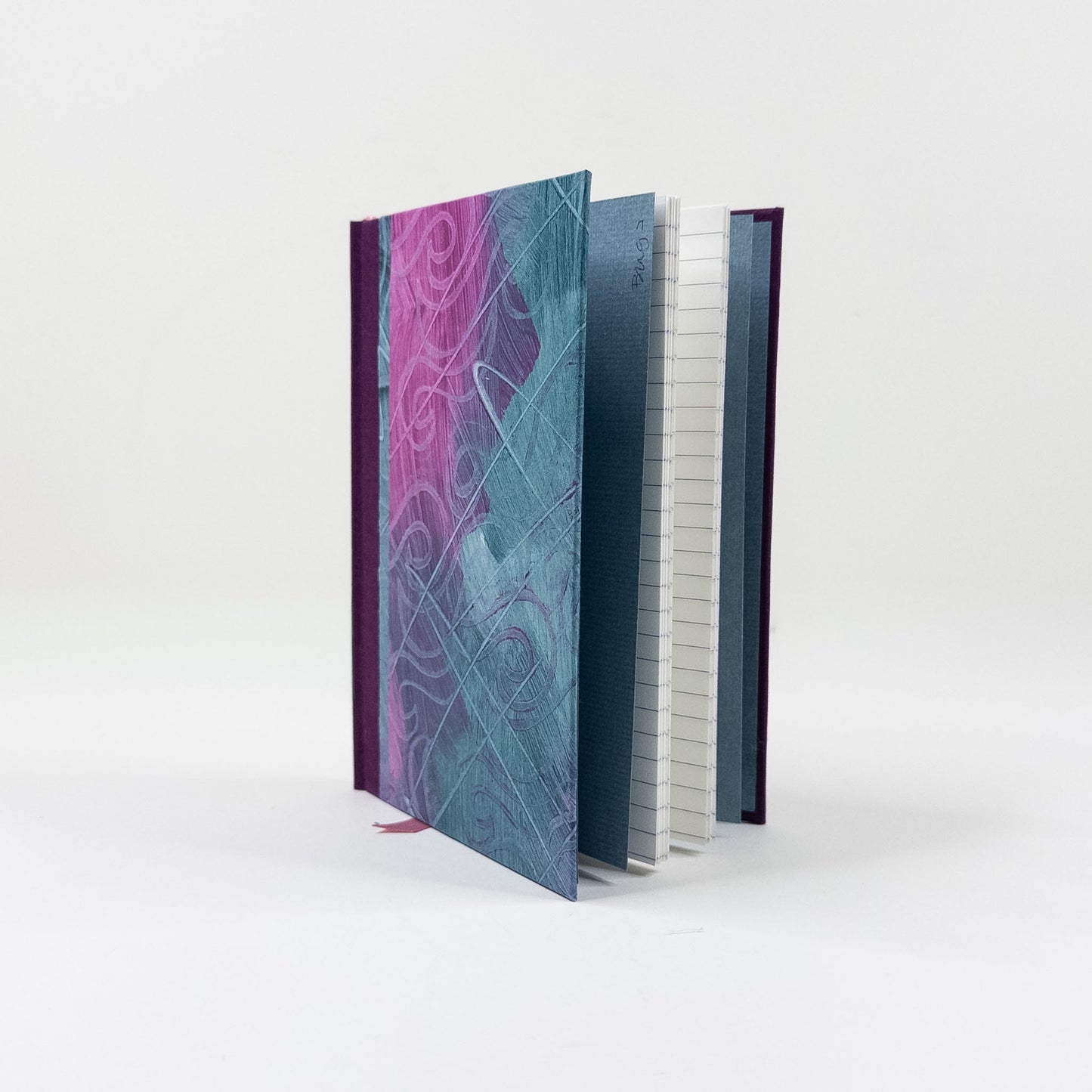 Handmade Casebound Book - Pink, Blue & Purple
