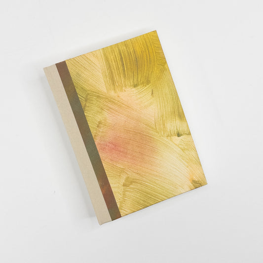 Lattice Bound Handmade Book - Green, Yellow & Red