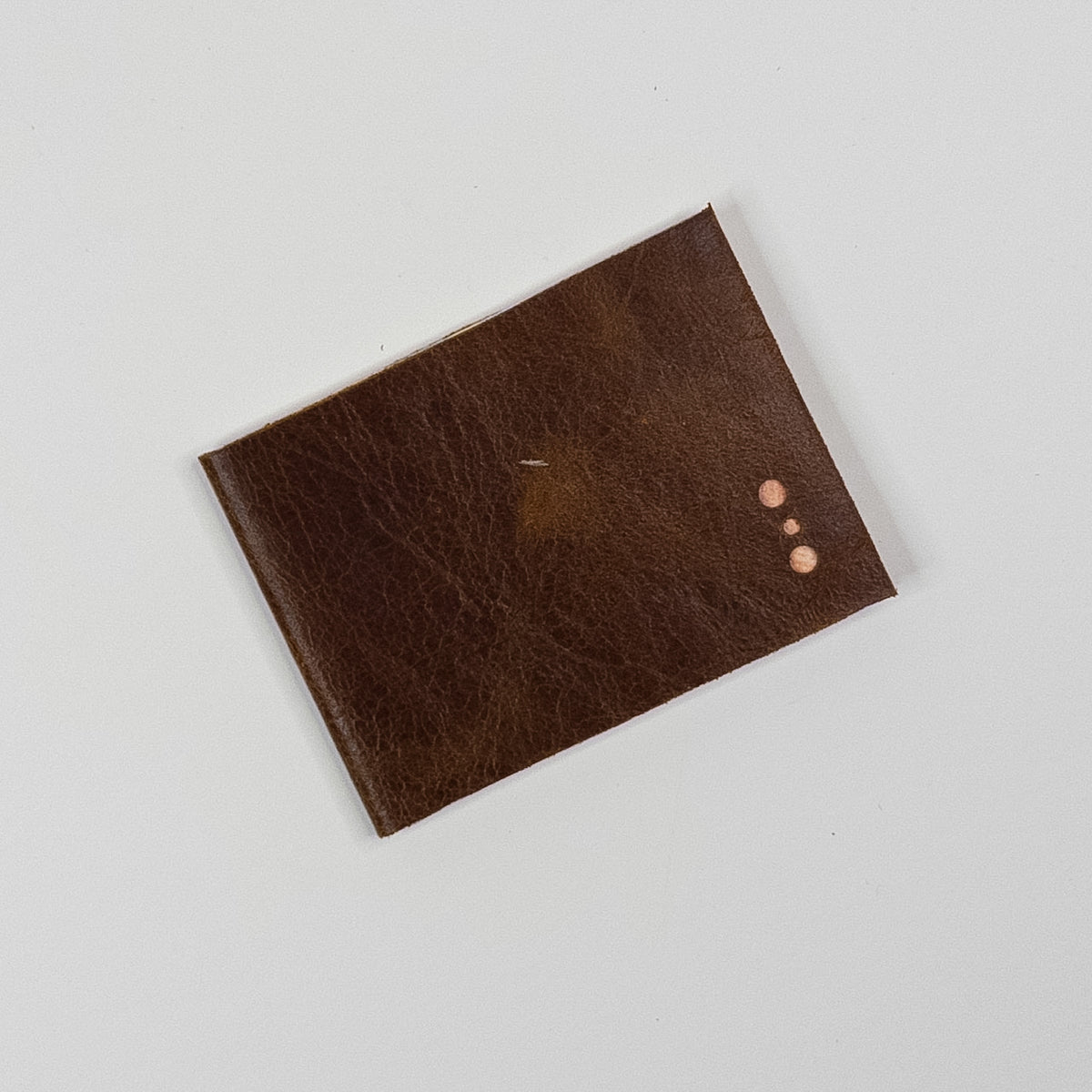 Leather Soft Cover Pamphlet-Style Notebook - Brown