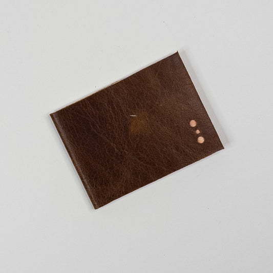 Leather Soft Cover Pamphlet-Style Notebook - Brown