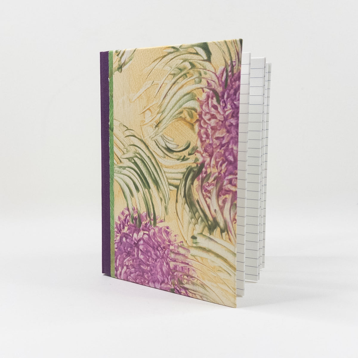Lattice Bound Handmade Book - Gold, Pink & Green