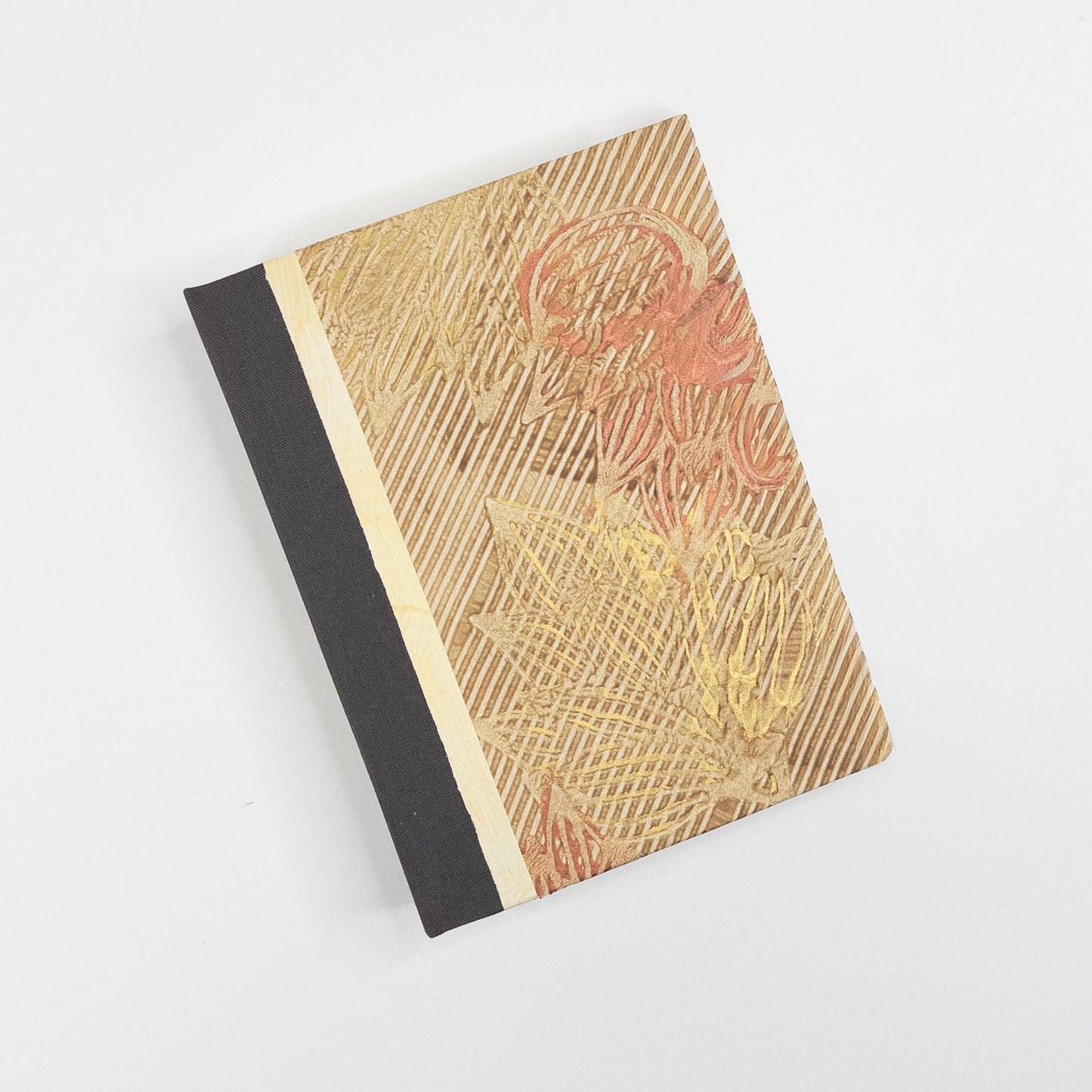 Lattice Bound Handmade Book - Gold, Copper & Brown