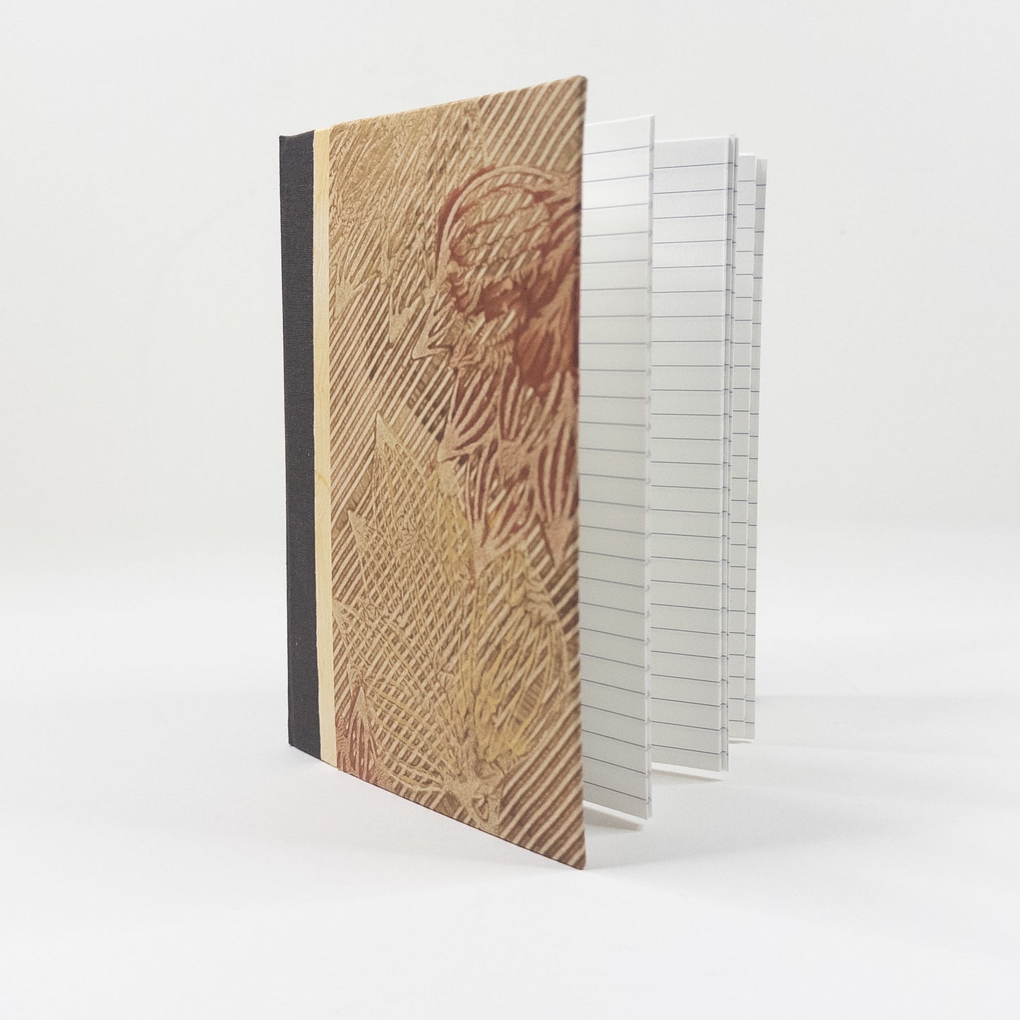 Lattice Bound Handmade Book - Gold, Copper & Brown