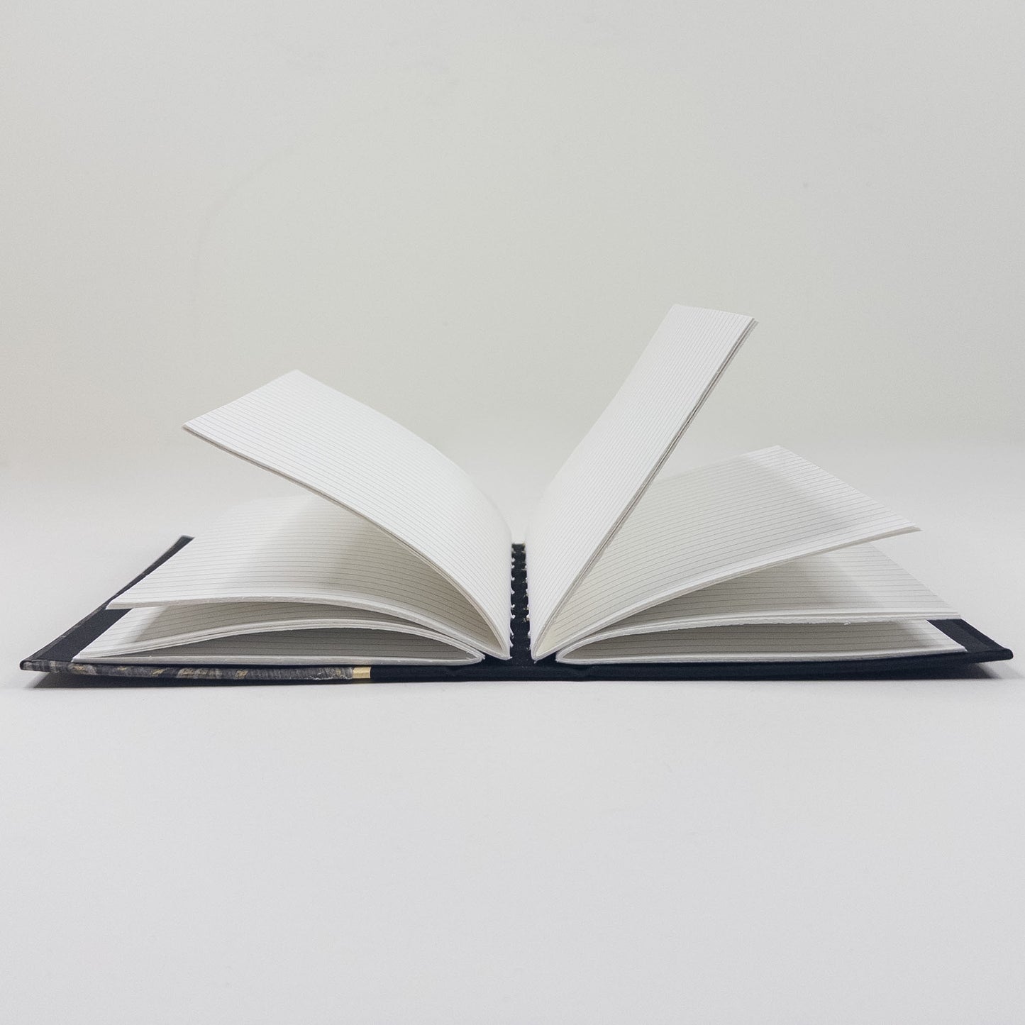 Lattice Bound Handmade Book - Black, Gold & Silver