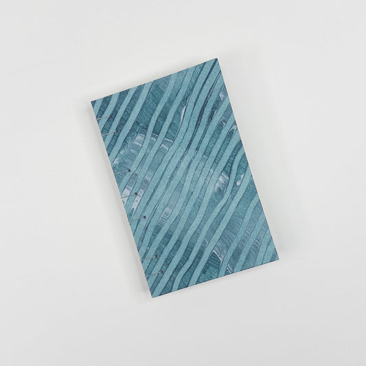 Coptic Stitch Handmade Book - Teal & Silver