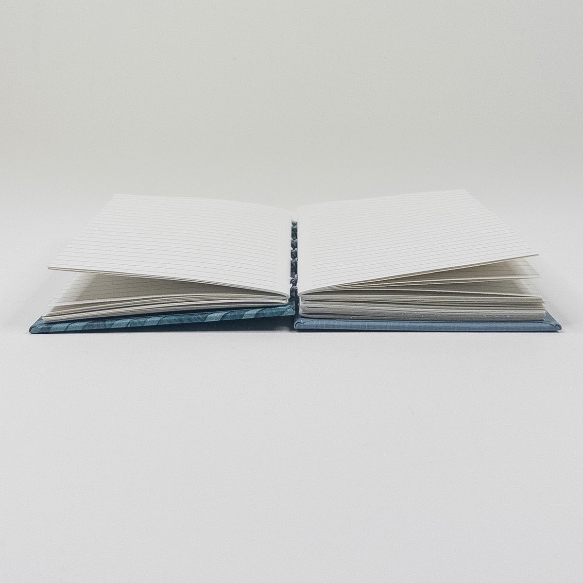 Coptic Stitch Handmade Book - Teal & Silver
