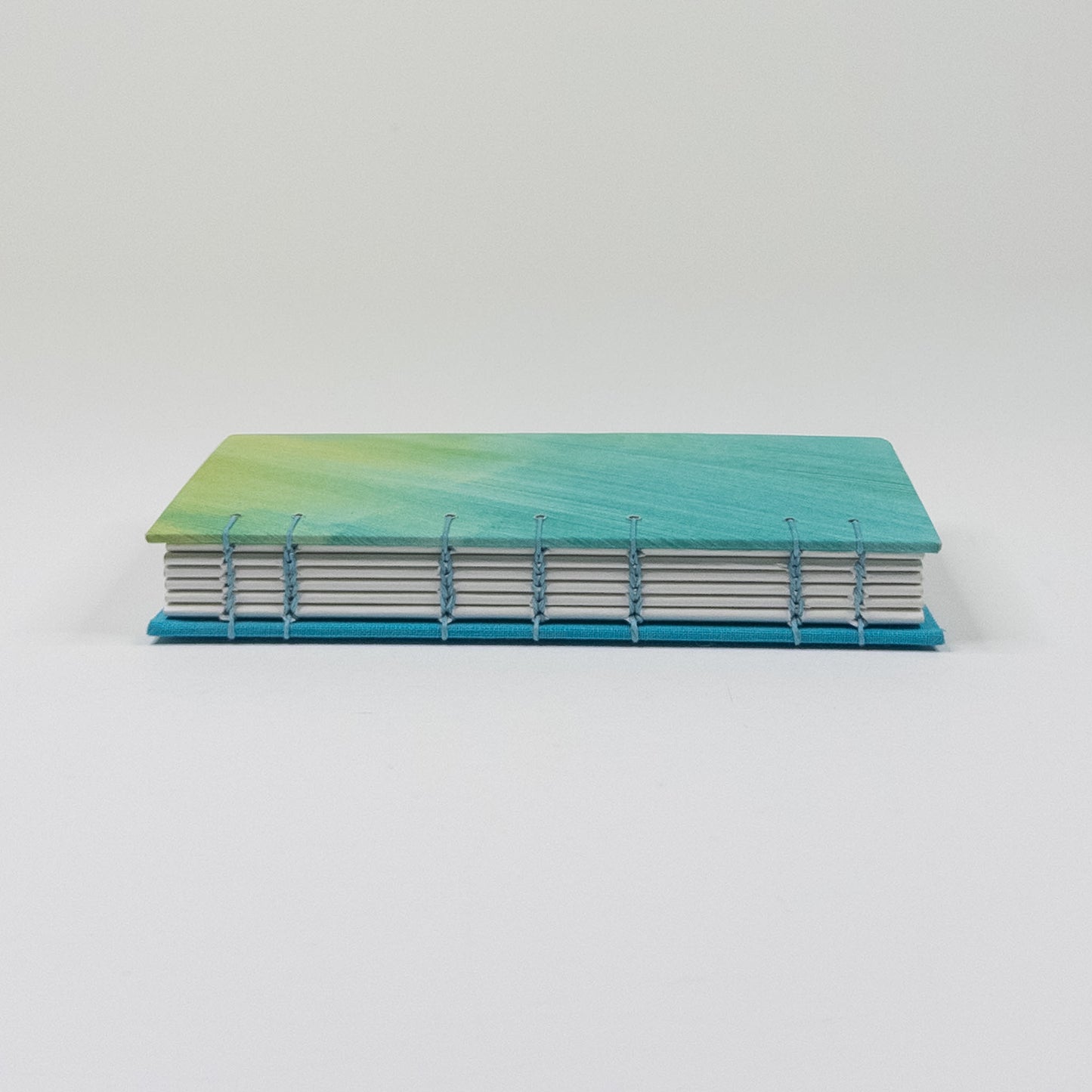 Coptic Stitch Handmade Book - Teal & Yellow