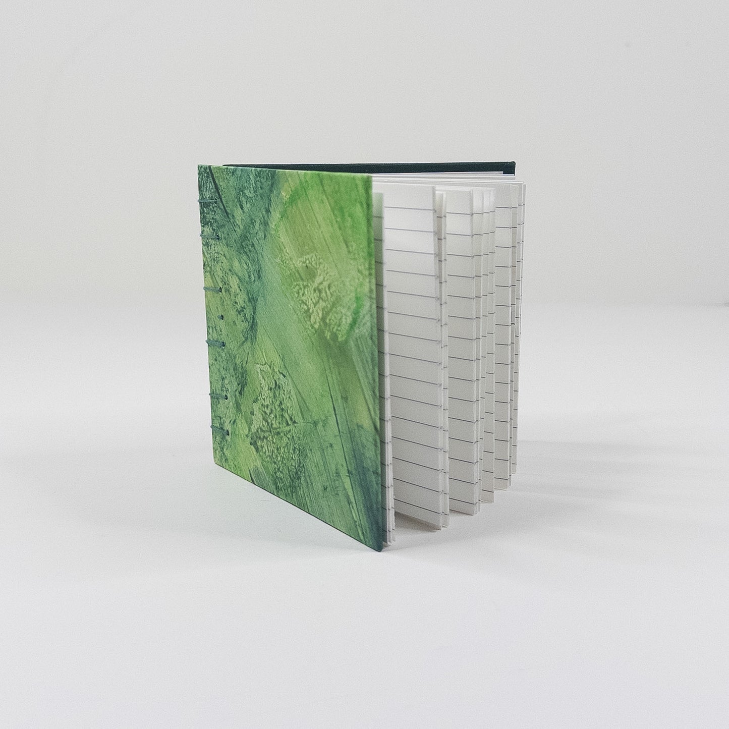 Coptic Stitch Handmade Book - Green