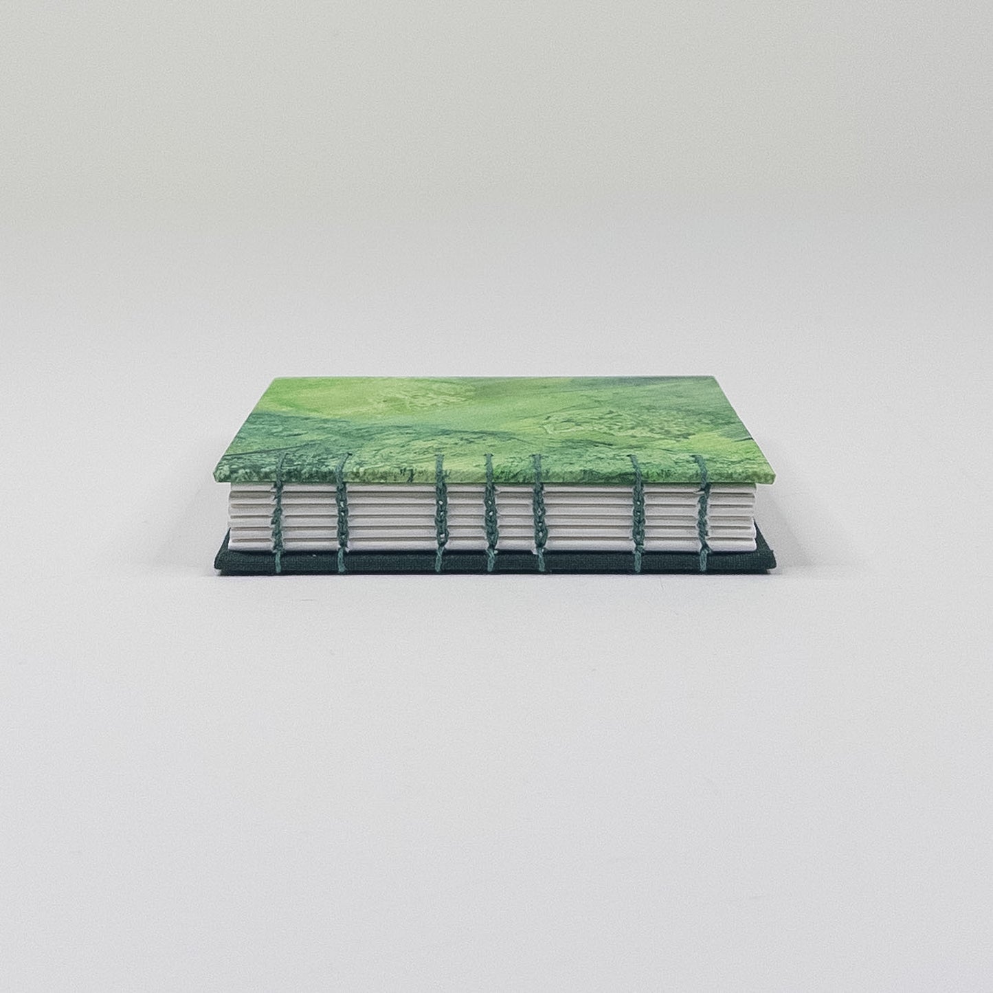 Coptic Stitch Handmade Book - Green