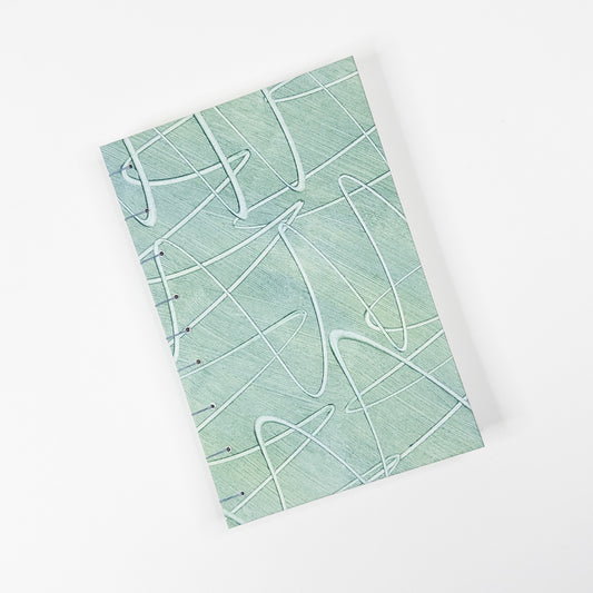 Coptic Stitch Handmade Book - Blue and Green