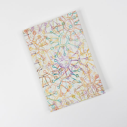 Coptic Stitch Handmade Book - Copper, Gold, Green, Purple and Teal