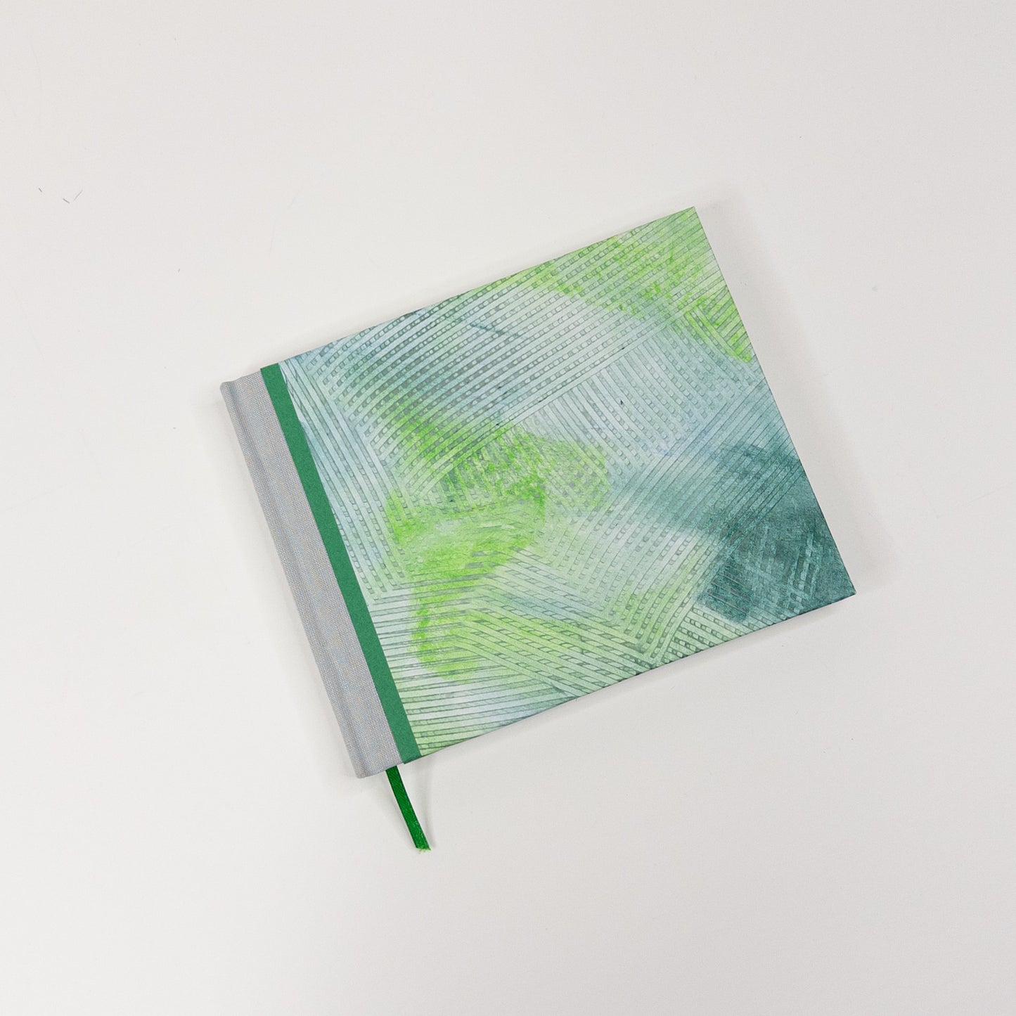 Handmade Casebound Book - Green and Silver