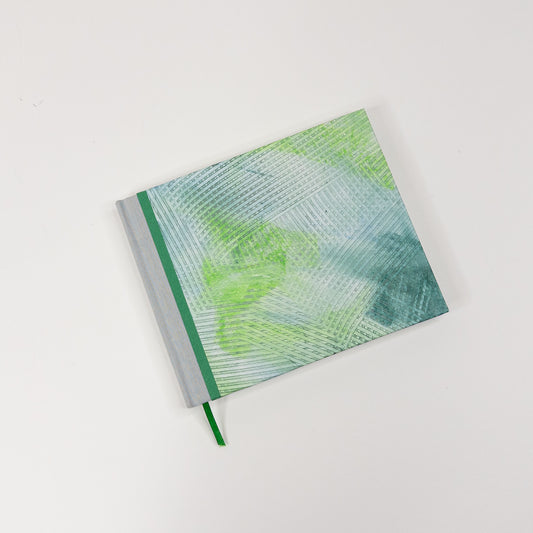 Handmade Casebound Book - Green and Silver