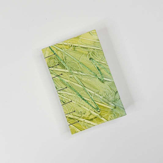 Coptic Stitch Handmade Book - Green and Yellow