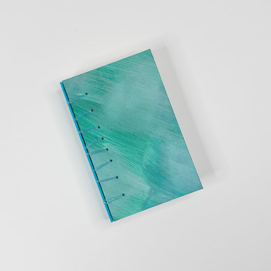 Secret Belgian Hand Bound Book - Teal and Silver